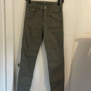 American Eagle Flex Jeans, Women’s 26x30, Army Green